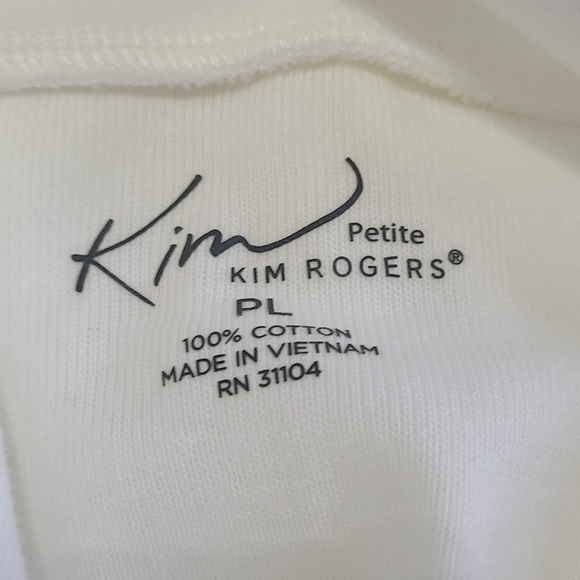 (391) Kim Rogers Petite Woman's long sleeve Activewear Turtleneck Size: PL White - Picture 15 of 16